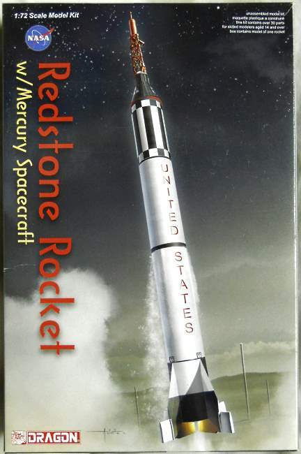 Dragon 1/72 Redstone Rocket With Mercury Spacecraft, 11014 plastic model kit